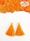 TASSEL NA COR LARANJA 2,5CM OU 4CM COM ARGOLA