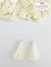 TASSEL NA COR BEJE 2,5CM OU 4CM COM ARGOLA