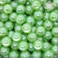 PÉROLA TAMANHO 10MM VERDE 207 COM FURO (30 GRAMAS)