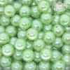 PÉROLA TAMANHO 10MM VERDE CLARO COM FURO COM 30 GRAMAS