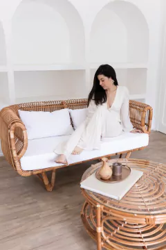 Mesa de centro Sardenha em fibra natural na internet