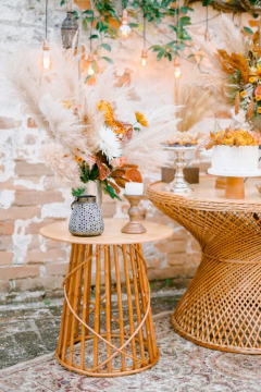 Mesa Boipeba em fibra natural - 2 tamanhos