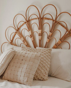 cabeceira petala  fibra natural vime rattan casa cahaya