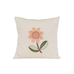 Almofada Bordada em Tricot - Flor na internet
