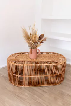 Mesa de centro Sorrento em fibra natural