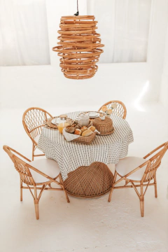 Boleira passarinho em rattan - 2 tamanhos - loja online