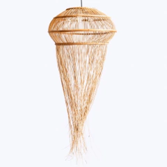 LUMINÁRIA ÁGUA VIVA EM FIBRA NATURAL