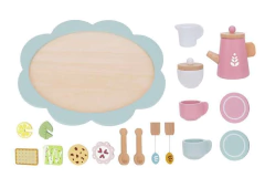 Jogo de chá completo em madeira - comprar online