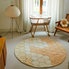 Tapete lavável Honeycomb Golden Ø140 cm - comprar online