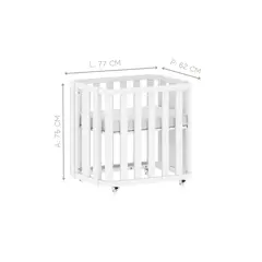 Mini Berço com Colchão MDF Loop Branco Fosco - comprar online
