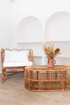 Mesa de centro Sorrento em fibra natural