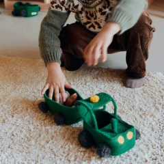 Cesto Tractor 35 x 15 x 15 cm - Lorena Canals - CASA CAHAYA - Produção de móveis artesanais e sustentáveis em fibra natural