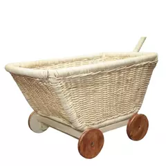 CARRINHO PORTA BRINQUEDO DE RATTAN - CASA CAHAYA - Produção de móveis artesanais e sustentáveis em fibra natural