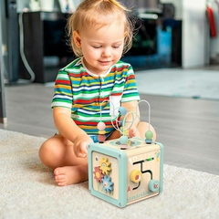 Cubo de Atividades Educativo em madeira na internet