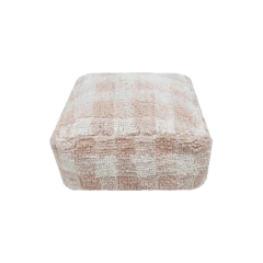 Puff Vichy Rosa 20 x 40 x 40 cm - Lorena Canals