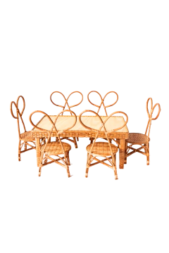 Conjunto mesa Montessori + 6 cadeiras laço infantil - comprar online