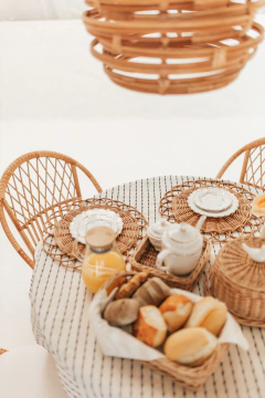 Sousplat em fibra natural para mesa posta