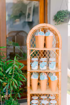 Estante em fibra natural vime rattan - casa cahaya 