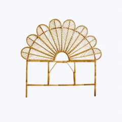 cabeceira flor fibra natural vime rattan 