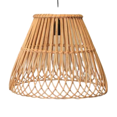 LUMINÁRIA DE VIME MODELO BANDEJA TENDENCIA BOHO DECOR