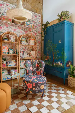 Estante em fibra natural vime rattan - casa cahaya 