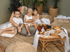 Mesinha Jeri oval em fibra natural - 2 tamanhos