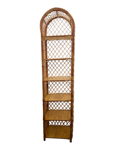 Estante capela  em fibra natural vime rattan - casa cahaya 