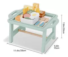 Conjunto Mesinha de Café da Manhã Montessori em Madeira na internet