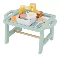 Conjunto Mesinha de Café da Manhã Montessori em Madeira