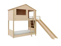 Imagem do Beliche Montessori Açaí com Casinha com escorregador