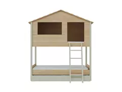 Beliche Açaí com Casinha e cama auxiliar - CASA CAHAYA - Produção de móveis artesanais e sustentáveis em fibra natural