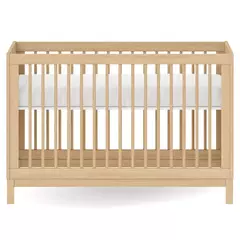 Berço 3 em 1 Evolutivo com Palinha Linha Indy Carvalho Malva - CASA CAHAYA - Produção de móveis artesanais e sustentáveis em fibra natural