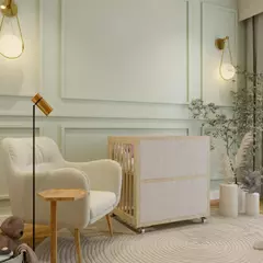 Imagem do Berço 3 em 1 Evolutivo com Palinha Linha Indy Carvalho Malva