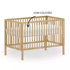 Berço de Madeira Maciça 2 em 1 Carvalho Malva Linha Bold na internet