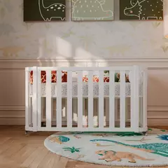 Imagem do Berço Evolutivo 3 em 1 Branco Fosco Linha Loop