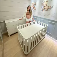 Berço Evolutivo 3 em 1 Branco Fosco Linha Loop
