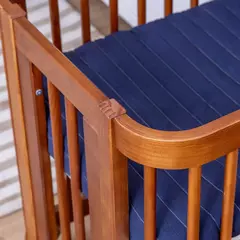 Berço Evolutivo de Madeira cor Nogueira Linha Cromo