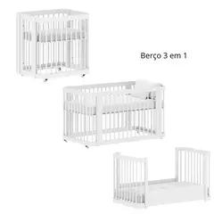 Berço Evolutivo Mdf Branco Fosco 2 em 1 ou 3 em 1 Linha Evolutivo Quater na internet