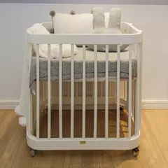 Imagem do Berço Evolutivo Mdf Branco Fosco 2 em 1 ou 3 em 1 Linha Evolutivo Quater