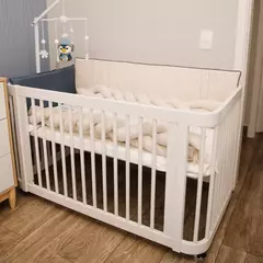 Berço Evolutivo Mdf Branco Fosco 2 em 1 ou 3 em 1 Linha Evolutivo Quater