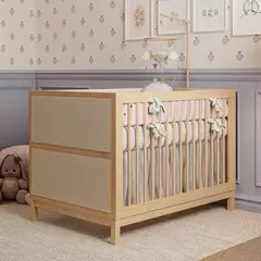 Imagem do Berço para Bebê com Palinha 2 em 1 Linha Indy Carvalho Malva