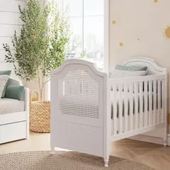 Berço para Bebê com Palinha Branco Fosco Linha Classic - loja online