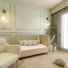 Imagem do Berço para Bebê com Palinha 2 em 1 Linha Indy Carvalho Malva