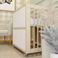 Berço 3 em 1 Evolutivo com Palinha Linha Indy Carvalho Malva