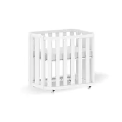 Mini Berço com Colchão MDF Loop Branco Fosco - loja online