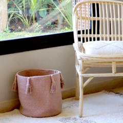 Cesto Lorena Canals Woody Vintage Nude 30 x 30 x 30 cm - comprar online
