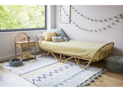 TAPETE LORENA CANALS AZTECA AZUL VINTAGE - CASA CAHAYA - Produção de móveis artesanais e sustentáveis em fibra natural