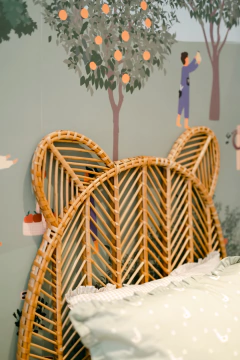 cabeceira infantil  fibra natural vime rattan casa cahaya