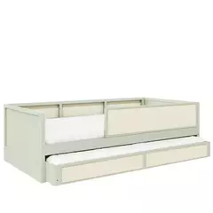 Cama Link Plus com Auxiliar, Grade e Meia Grade Palha Cor Natural - CASA CAHAYA - Produção de móveis artesanais e sustentáveis em fibra natural