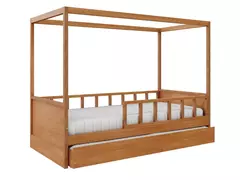 Cama Dossel Link com auxiliar - CASA CAHAYA - Produção de móveis artesanais e sustentáveis em fibra natural